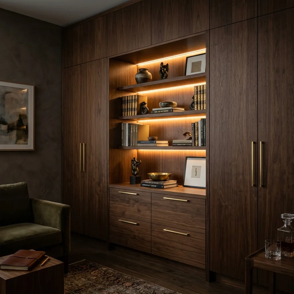 Menuiserie bois sur mesure et agencement intérieur noyer à Paris et Grand Paris - ARTDEA